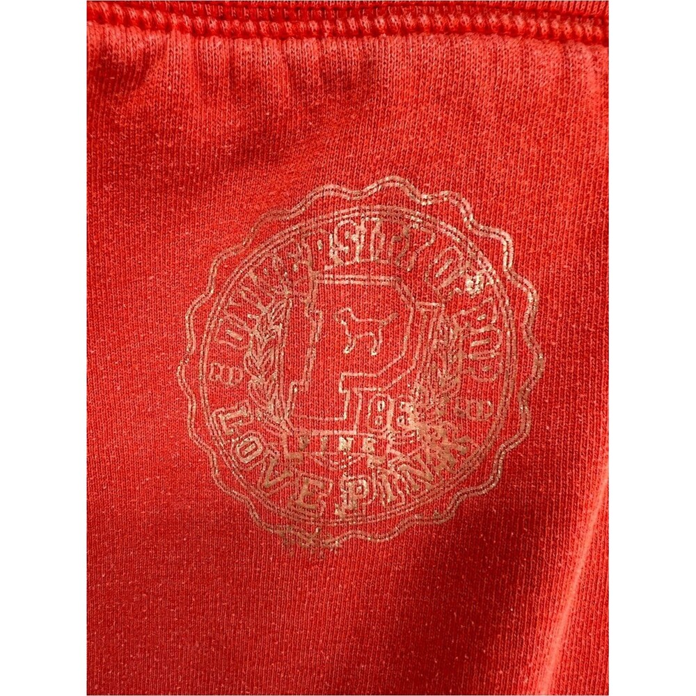 VS PINK Y2K Orange University of Pink Cropped Jogger Sweatpants Womens Medium - Picture 4 of 8